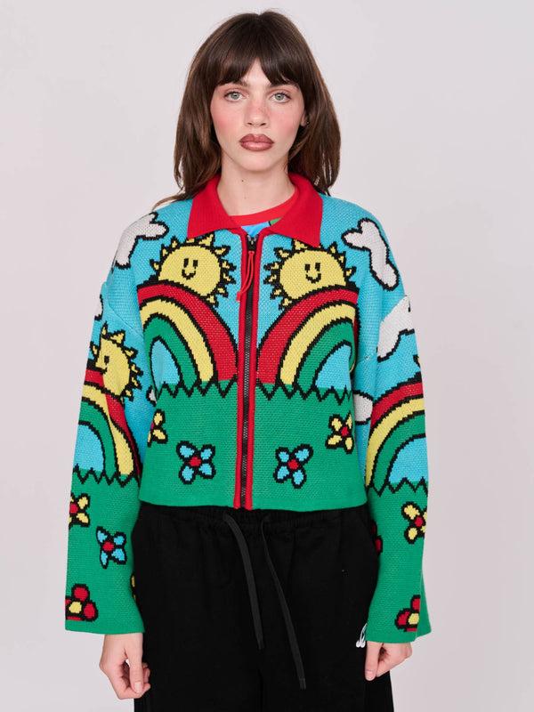 lazy oaf Sunny Days Zip Cardigan