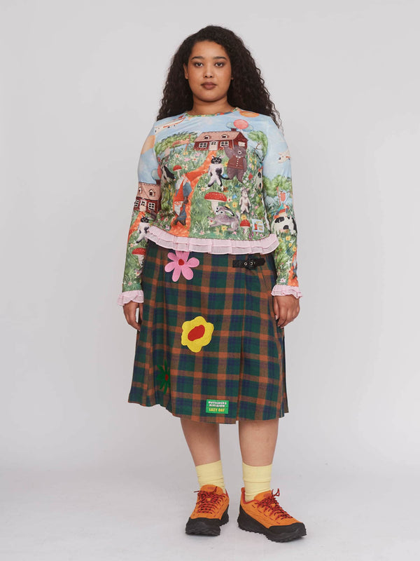 Lazy Oaf Outsiders Division X Lazy Oaf Flower Bed Kilt