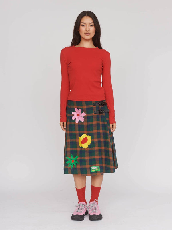 lazy oaf Outsiders Division x Lazy Oaf Flower Bed Kilt
