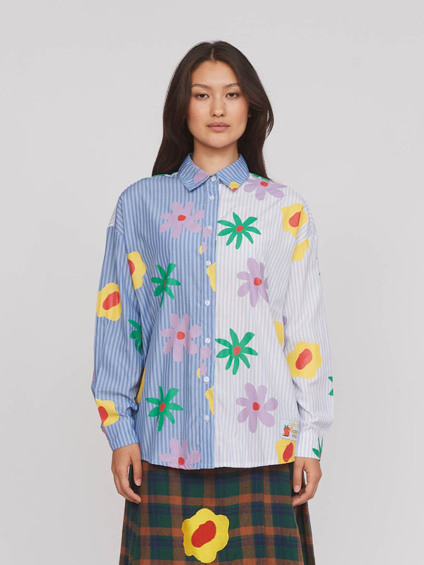 Lazy Oaf Outsiders Division X Lazy Oaf Flowered Shirt