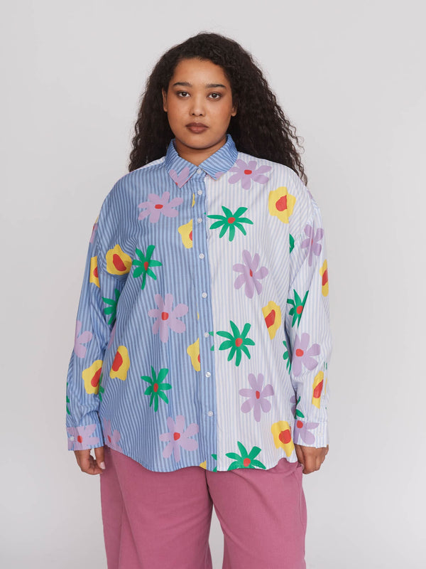 Lazy Oaf Outsiders Division X Lazy Oaf Flowered Shirt