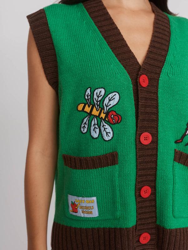 Lazy Oaf Outsiders Division X Lazy Oaf Knitted Vest