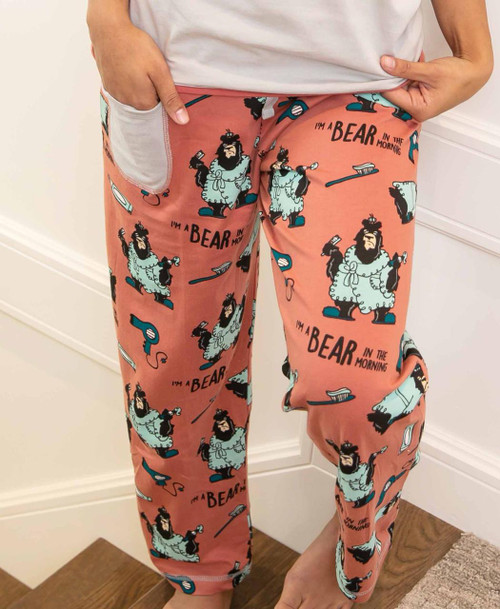 Lazy One Bear In The AM Women's Regular Fit PJ Pant