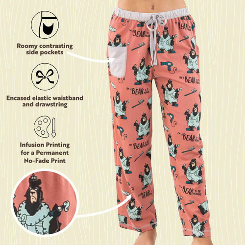 Lazy One Bear In The AM Women's Regular Fit PJ Pant