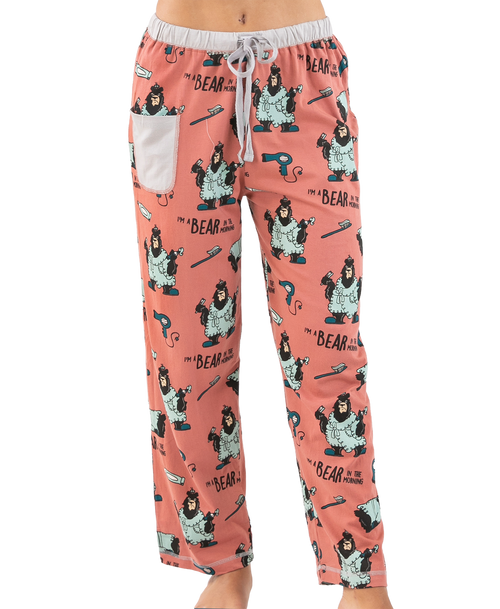 lazy one Bear in the AM Women's Regular Fit PJ Pant