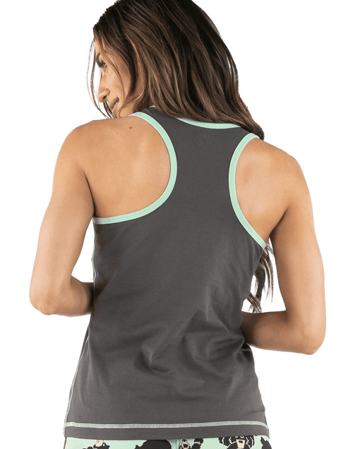 Lazy One Bearly Awake Grey Women's Tank Top-Special Buy