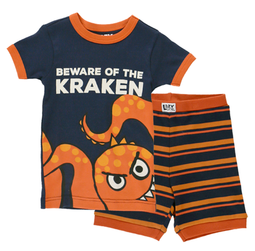 Lazy One Beware Of The Kraken Kid's Octopus PJ Short Set