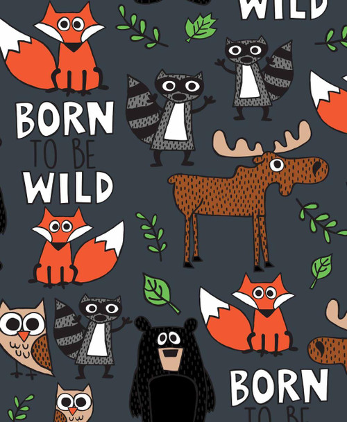 Lazy One Born To Be Wild Kid's Long Sleeve Critter PJ's