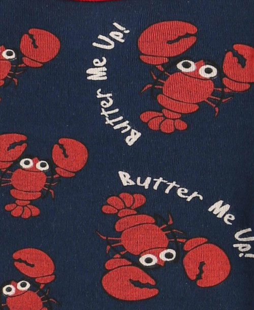 Lazy One Butter Me Up Blue Lobster Infant Creeper Onesie