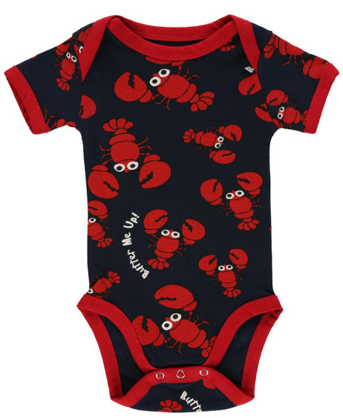 Lazy One Butter Me Up Blue Lobster Infant Creeper Onesie