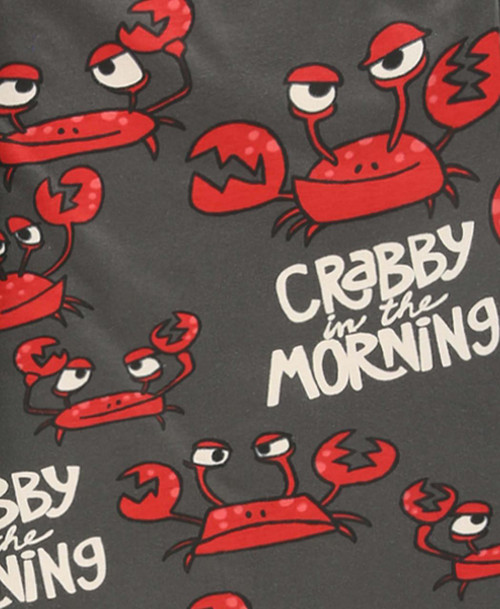 Lazy One Crabby In The Morning Kids Short Sleeve PJ's