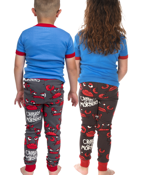Lazy One Crabby In The Morning Kids Short Sleeve PJ's