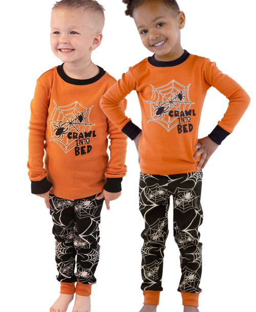 lazy one Crawl into Bed Spider Kid's Long Sleeve PJ