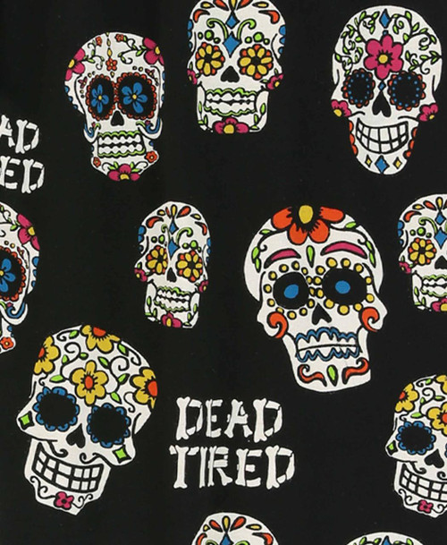 Lazy One Dead Tired Women's Skull Regular Fit PJ Set