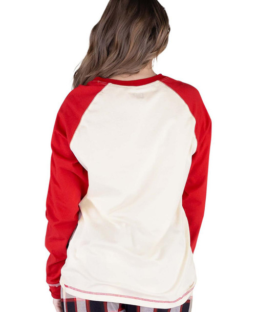 Lazy One Deer Christmas Women's Regular Fit Long Sleeve PJ Tee