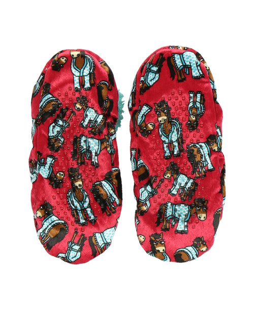 Lazy One Don't Do Mornings Horse Fuzzy Feet Slipper