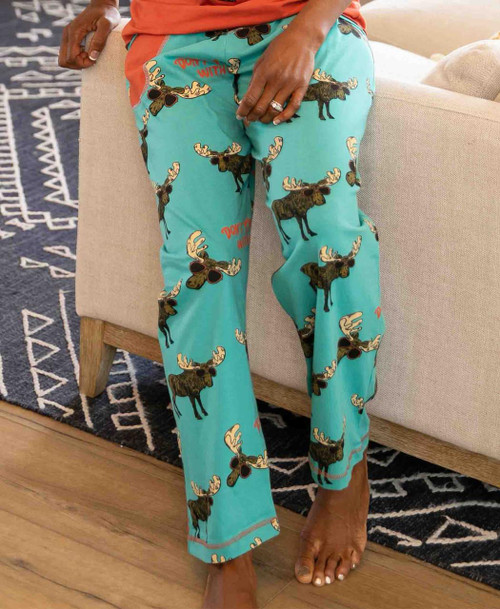 Lazy One Don't Moose With Me Women's Regular Fit PJ Pants
