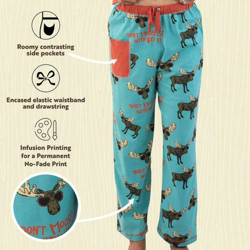 Lazy One Don't Moose With Me Women's Regular Fit PJ Pants