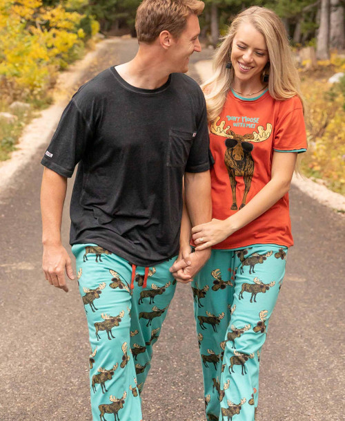 Lazy One Don't Moose With Me Women's Regular Fit PJ Set