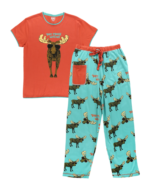 Lazy One Don't Moose With Me Women's Regular Fit PJ Set