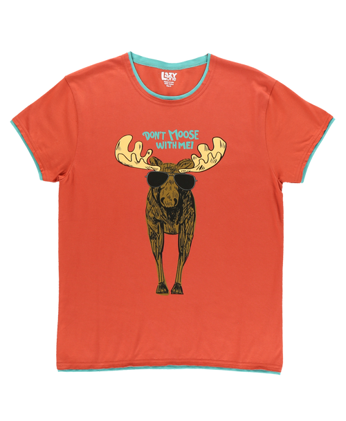 Lazy One Don't Moose With Me Women's Regular Fit PJ Tee