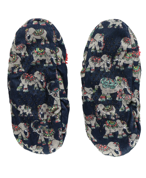 Lazy One Dream Big Elephant Pink Fuzzy Feet Slipper