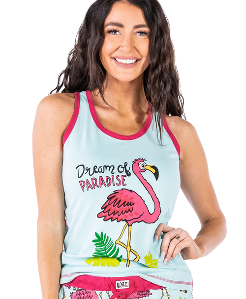 lazy one Dream Of Paradise Women's Flamingo Tank Top