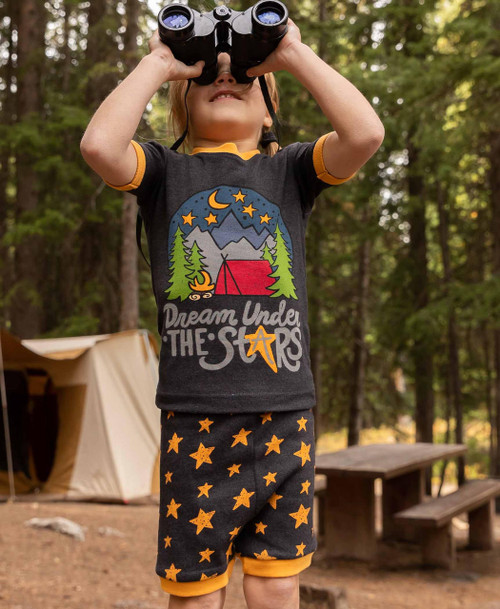 Lazy One Dream Under The Stars Kid's PJ Camping Short Set