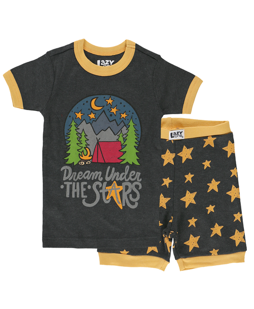 Lazy One Dream Under The Stars Kid's PJ Camping Short Set
