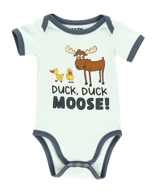 Lazy One Duck Duck Moose Blue Infant Onesie Creeper