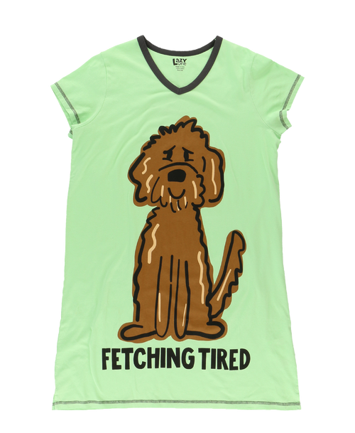 Lazy One Fetching Tired Women's Dog V-Neck Nightshirt