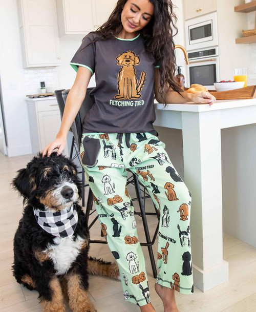 Lazy One Fetching Tired Women's Regular Fit Dog PJ Set