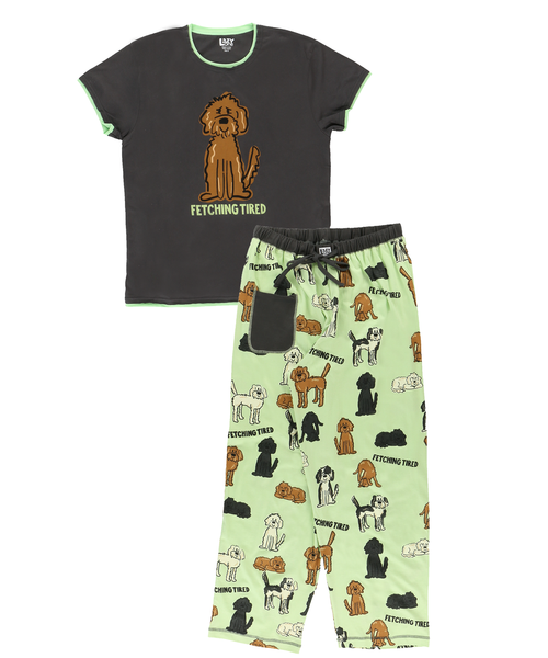 Lazy One Fetching Tired Women's Regular Fit Dog PJ Set