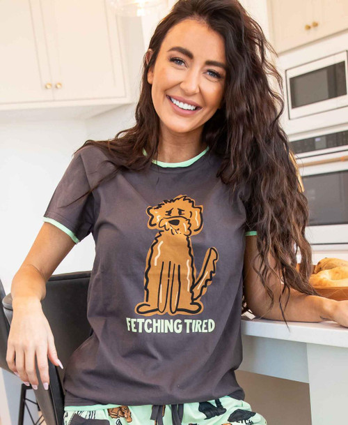Lazy One Fetching Tired Women's Regular Fit Dog PJ Tee