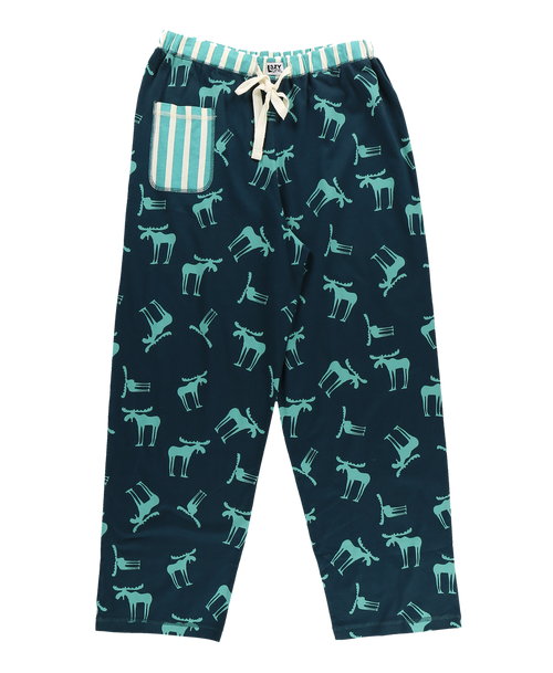 Lazy One Funky Moose Blue Women's Regular Fit PJ Pant