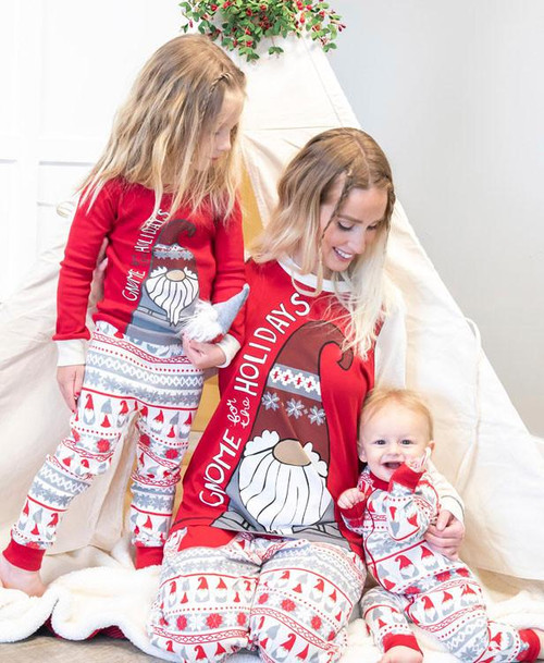 Lazy One Gnome For The Holidays Women's Regular Fit Long Sleeve PJ Tee