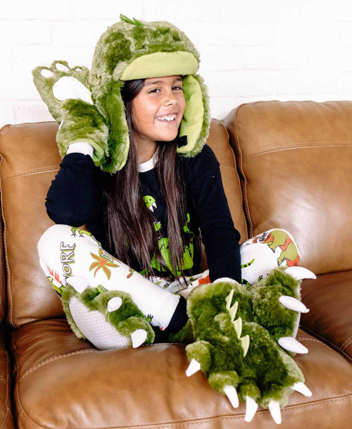 Lazy One Green Dino Kid And Adult Wild Thing Combo Pack