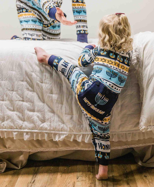 Lazy One Happy Hanukkah Infant Onesie Menorah Flapjack