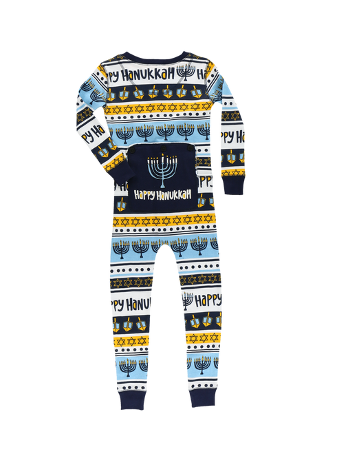 Lazy One Happy Hanukkah Kid Onesie Menorah Flapjack