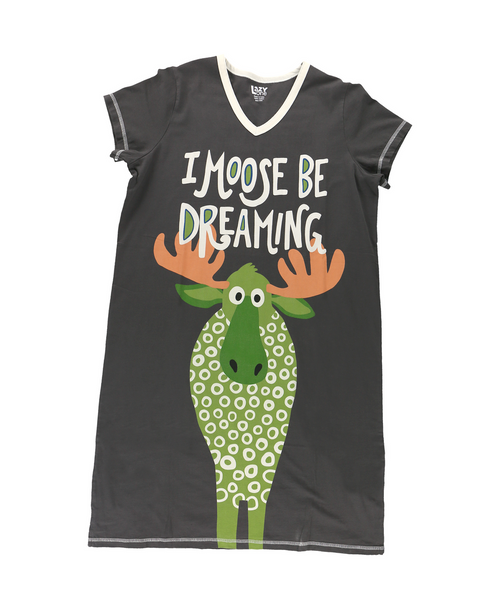 Lazy One I Moose Be Dreaming Women's V-Neck Nightshirt