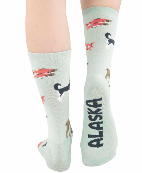 Lazy One Alaska Wildlife Crew Socks