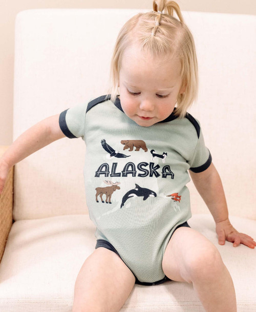 Lazy One Alaska Wildlife Infant Creeper