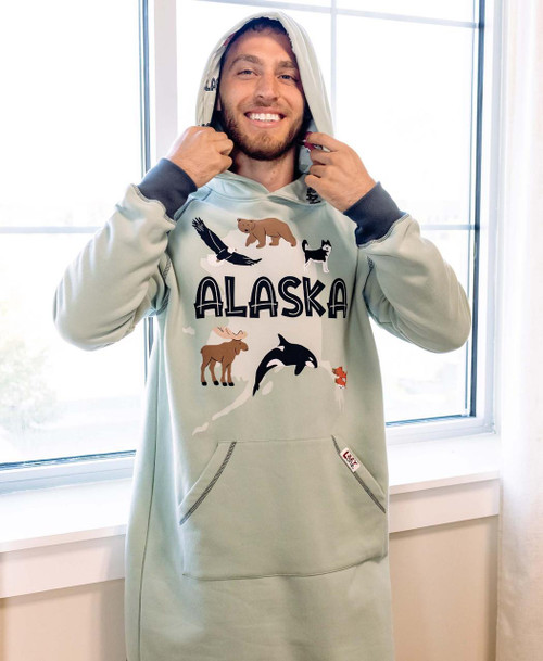 Lazy One Alaska Wildlife Sleep Hoodie