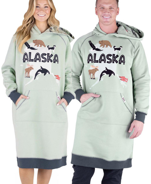 lazy one Alaska Wildlife Sleep Hoodie