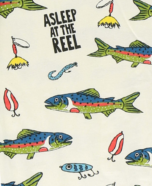Lazy One Asleep At The Reel Men's Fish PJ Set