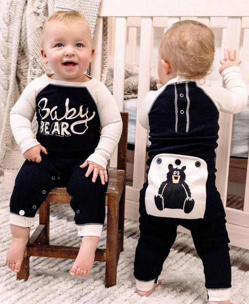 Lazy One Baby Bear Infant Onesie Flapjack