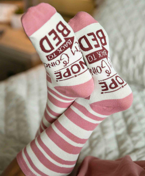 Lazy One Back To Bed Crew Sock