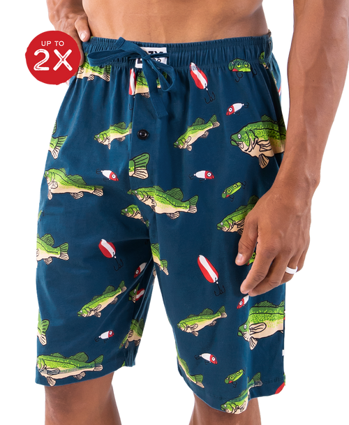 lazy one Bass Men's Pajama Shorts