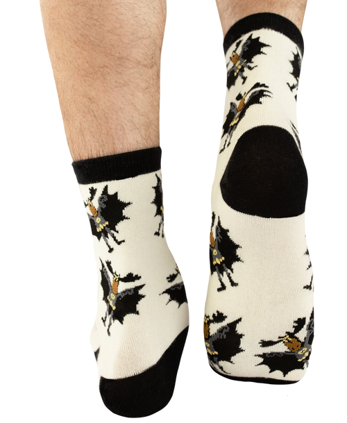Lazy One Bat Moose Crew Sock