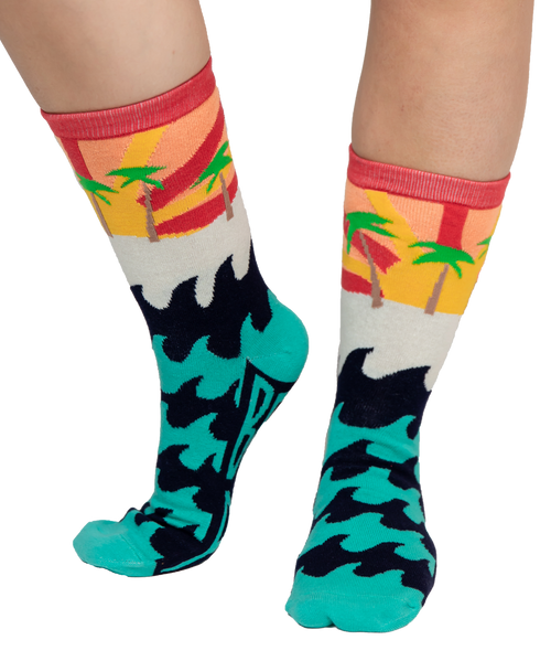Lazy One Beach Please Crew Sock